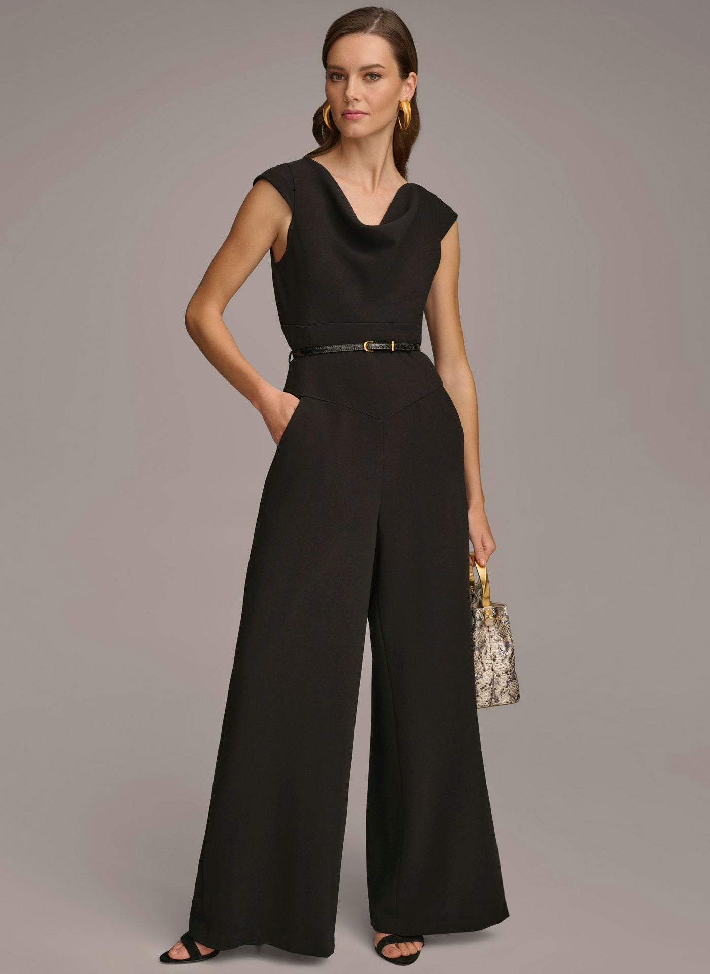 (image for) INNOVATIVE BELTED JUMPSUIT WITH POCKETS